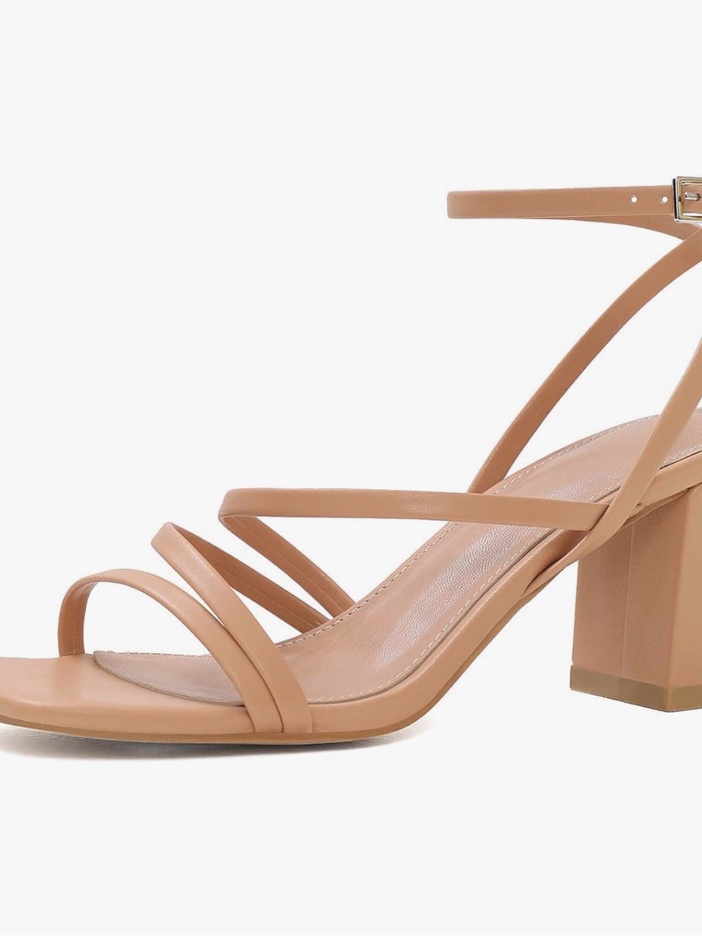 Amazon Dark Nude Strappy Block Heel Sandal